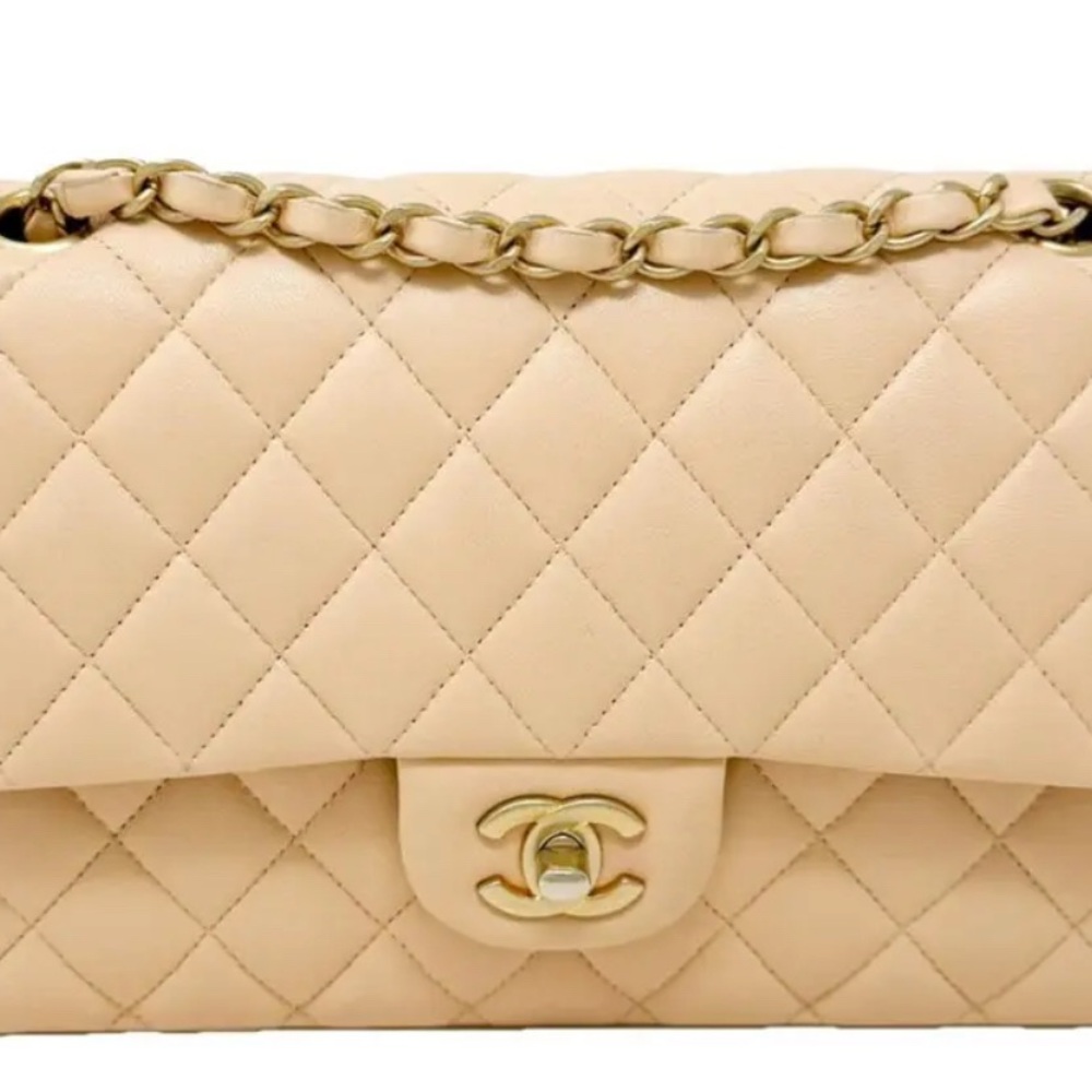 ‼️SOLD‼️ Chanel Beige Quilted Leather Bag